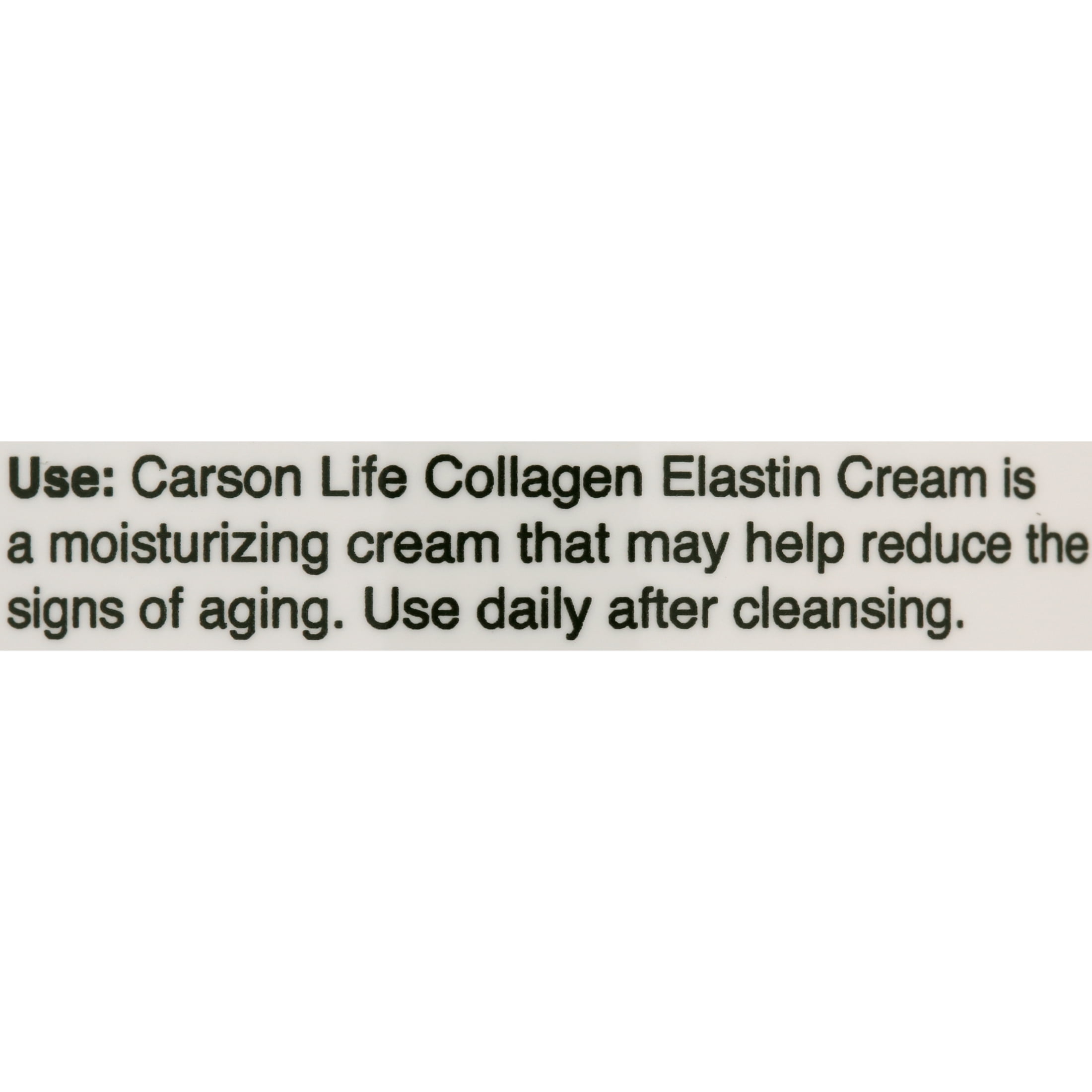 Carson Life Collagen Elastin with Vitamin E Face Cream, 4 Oz