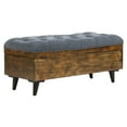 thumbnail image 5 of Safavieh Liam Rustic Tufted Cocktail Ottoman with Storage, 5 of 12