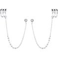 thumbnail image 1 of Pendientes de plata de ley 925 con forma de puño y cadena para mujeres y niñas, 1 of 4