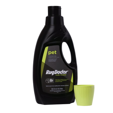 Rug Doctor Pure Power Pet Spot Cleaner, 32 oz.; Professional-Grade Biobased Carpet Cleaning Solution With Pro-Enzymatic Action Permanently Removes Tough Pet Stains, Spots and Odors on Soft (Best Way To Remove Carpet Staples)