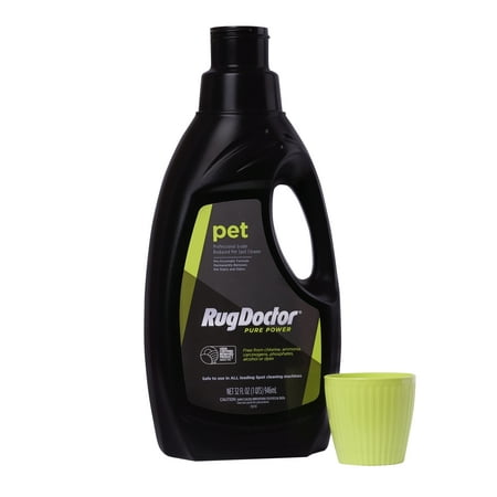 Rug Doctor Pure Power Pet Spot Cleaner, 32 oz.; Professional-Grade Biobased Carpet Cleaning Solution With Pro-Enzymatic Action Permanently Removes Tough Pet Stains, Spots and Odors on Soft