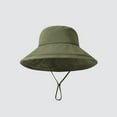 thumbnail image 4 of HNMKIU Unisex Adjustable Drawstring Bucket Hat for Outdoor Summer Activities Lightweight Breathable Sun Comfort Army Green,One Size, 4 of 4