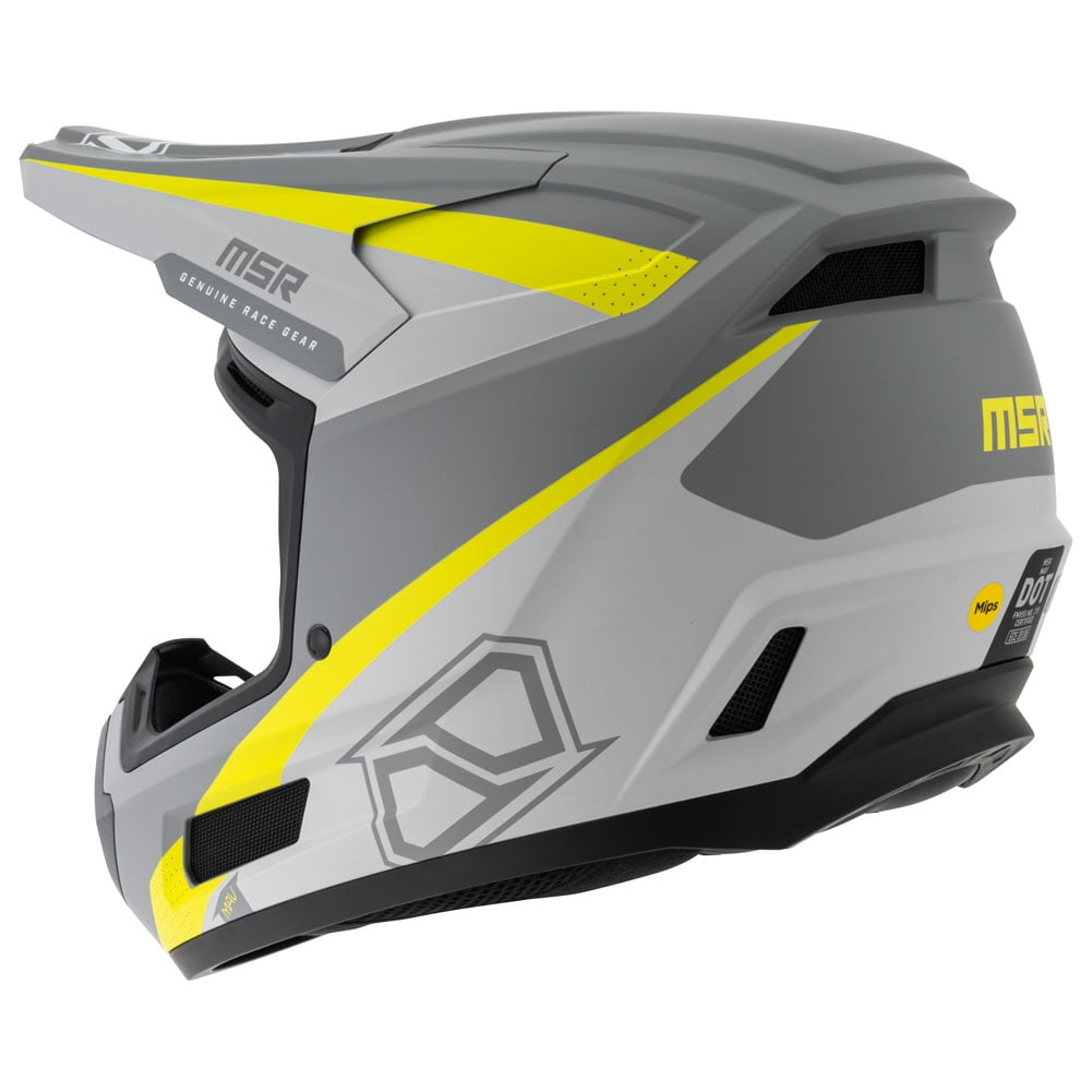 MSR™ Mav Inertia Dirt Bike Motocross Helmet w/MIPS Large Matte Grey/Hi-Vis