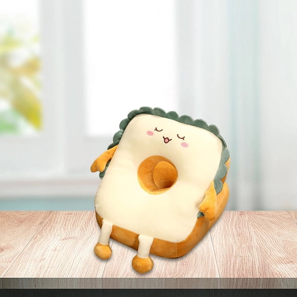Divertido Pan Siesta Almohada Peluche Juguete de peluche Precioso paño de seda de hielo Almohada de viaje Realista Amigable con la piel Tela fresca Macarena Almohada de siesta