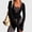 Black, variant on Womens Yoga Ballet Shirt Wrap Tie Top Workout Casual Sports Long Sleeve Top V Neck Slim Fit Blouse Tops Fitness Pink