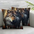 thumbnail image 3 of COMIO Throw Pillow Cover Case Decorative Square Cushion Covers Pillowcase for Sofa Couch Bed,Wolf Feather Art, 3 of 5
