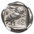 thumbnail image 3 of Attica, Athens AR Tetradrachm Owl (455-440 BC) VF NGC, 3 of 3