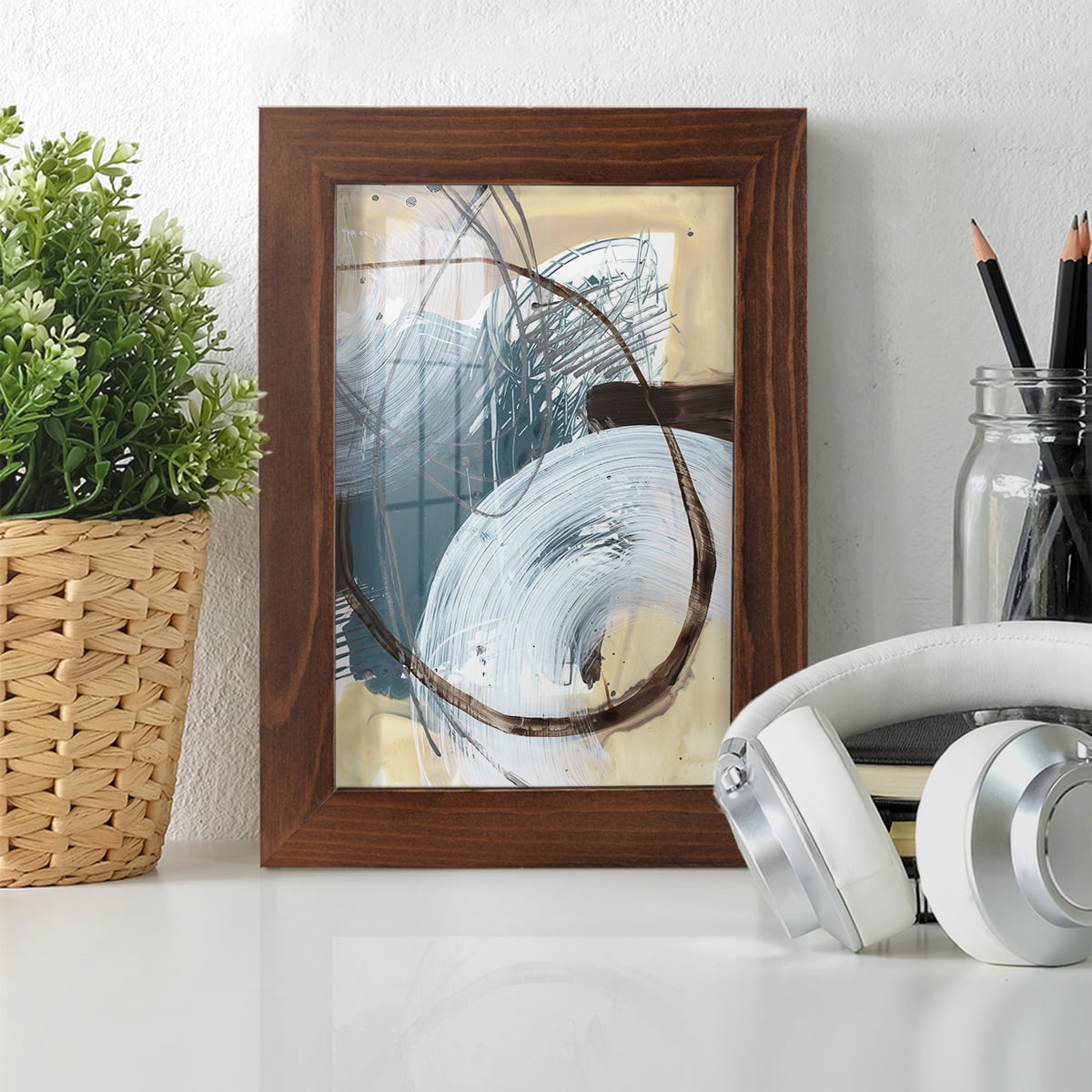 Winding Around I - Framed Print w/glass - Chestnut