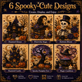thumbnail image 5 of Halloween Diamond Art Kit for Adults, Cute Ghost Pumpkin Witch Pearl Painting Craft for Beginners, Spooky Fall Wall Decor and Gift, 5 of 6