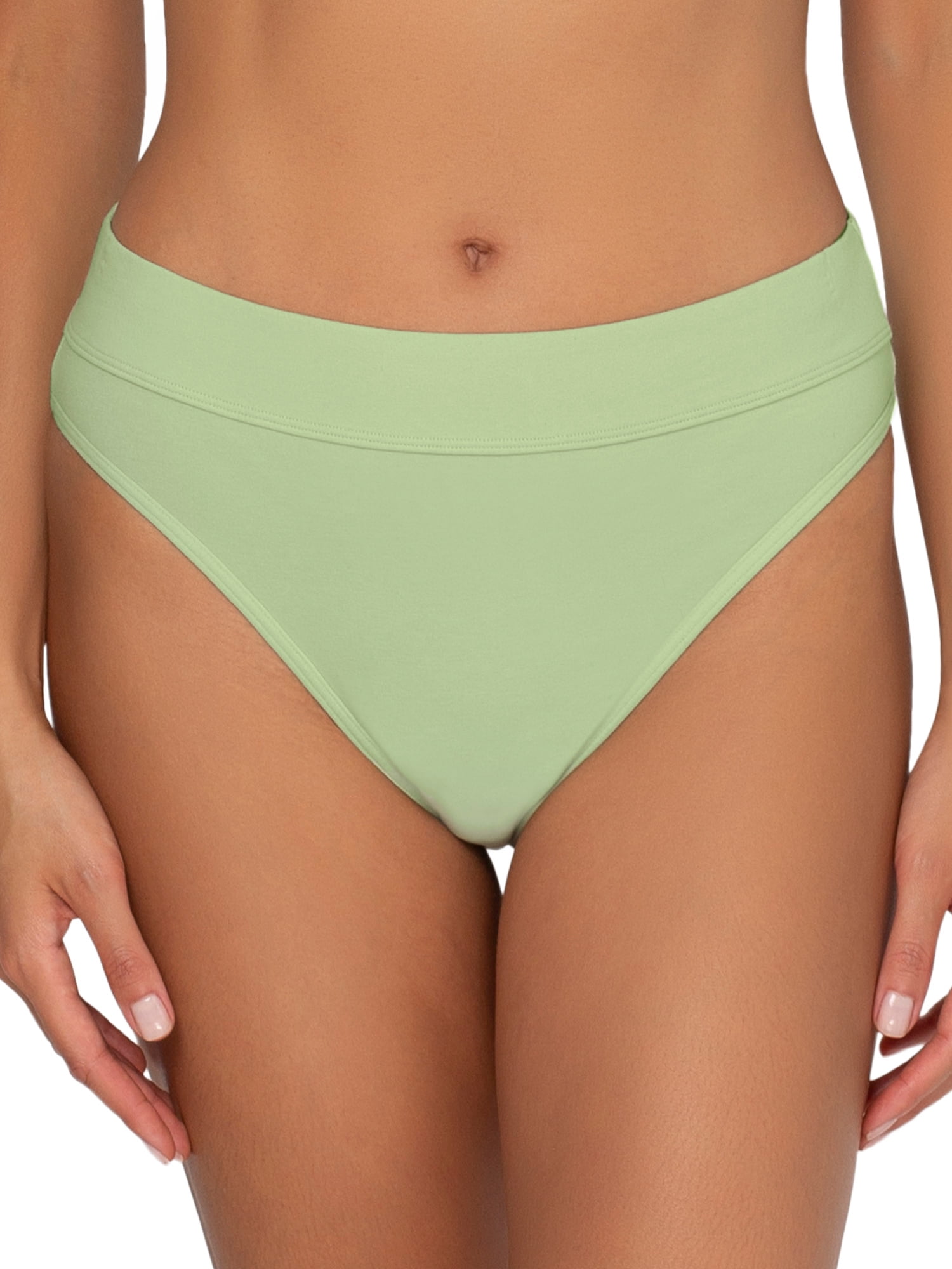 Smart & Sexy Women's Comfort Cotton High-Waisted Brief Panty, 2-Pack, Style-SA1412