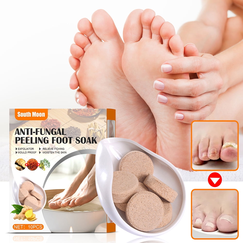 Alloet 10pcs Ginger Anti-fungal Detox Foot Treatment Soak Effervescent Tablet