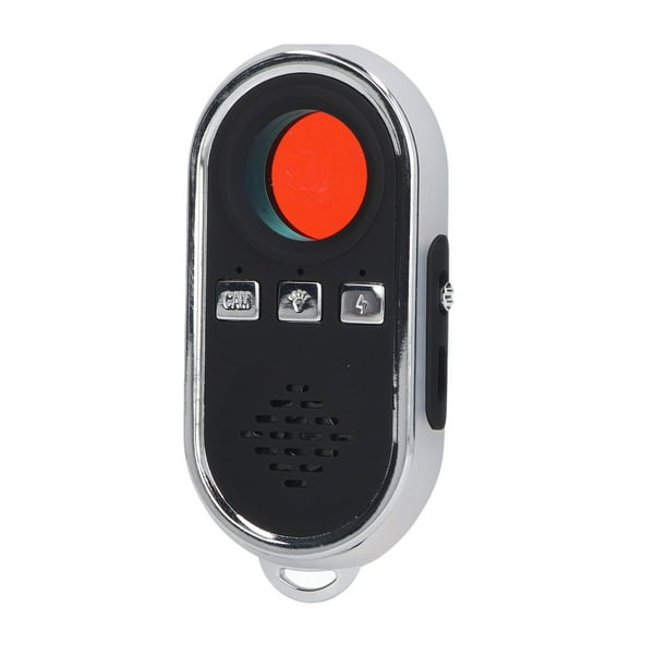 Detector de cámara infrarroja Alarma visual audible Detector LED inalámbrico antiespía para apartamentos Hotel Negro