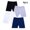 Black + Gray + White + Navy, variant on LYMAYTER Baby Toddler Girls' Solid Soft Cotton Bike Shorts Pull-On Safety Shorts for Daily Life 4-16Y