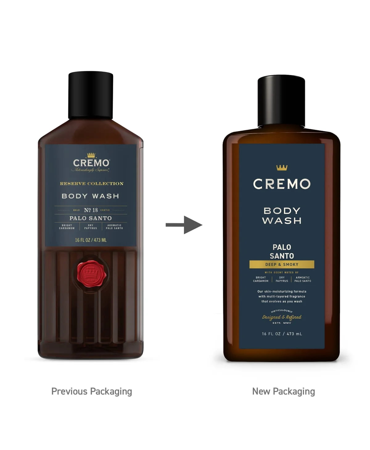 Cremo Body Wash, Palo Santo 16.0 oz Pack of 2