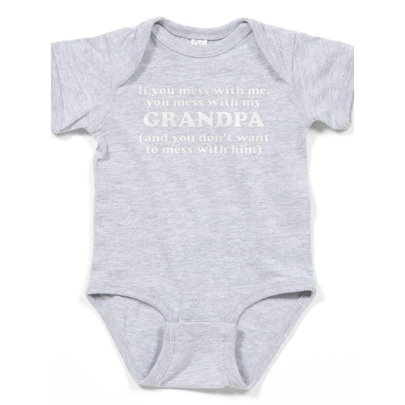 CafePress - You Mess With My Grandpa - Cute Infant Bodysuit Baby Romper