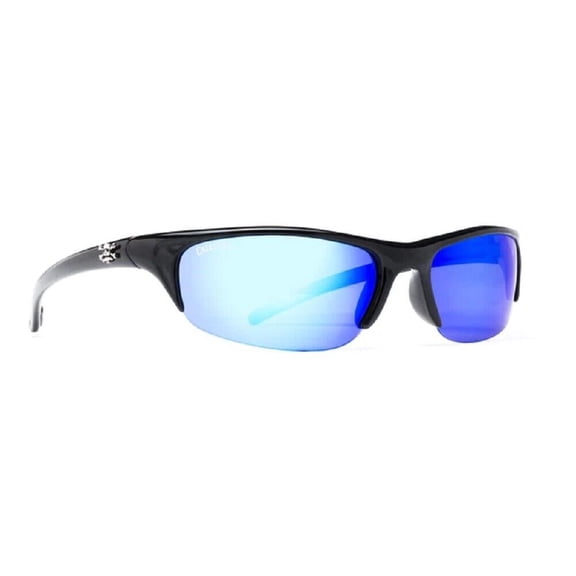 Calcutta Mcway Polarized Sunglasses Shiny Black Frame/Blue Mirror Lens