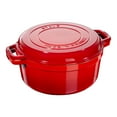 thumbnail image 1 of STAUB Braisers 6 L Braise Ronde en Fonte + Grill, Cerise, 1 of 11