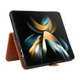 thumbnail image 4 of Dteck Wallet Case for Galaxy Z Fold 4 5G, Shockproof Magnetic Retro Credit Card Holder Flip Folio PU Leather Stand Protective Cover, Brown, 4 of 7