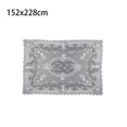 thumbnail image 4 of Bearachild Mantel blanco, suministros redondos para fiestas, tela bordada, cubierta de de encaje, restaurante, comedor, boda, decoración de Mostrada Blanco/152x228cm, 4 of 6