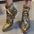 thumbnail image 3 of NECHOLOGY Botas Mujer Adulto Femenino Zapatos Botines de mujer Botines cortos Tacones altos con cordones Zapatos puntiagudos antideslizantes Botas de mujer con punta de mujer (Yellow, 8.5), 3 of 6