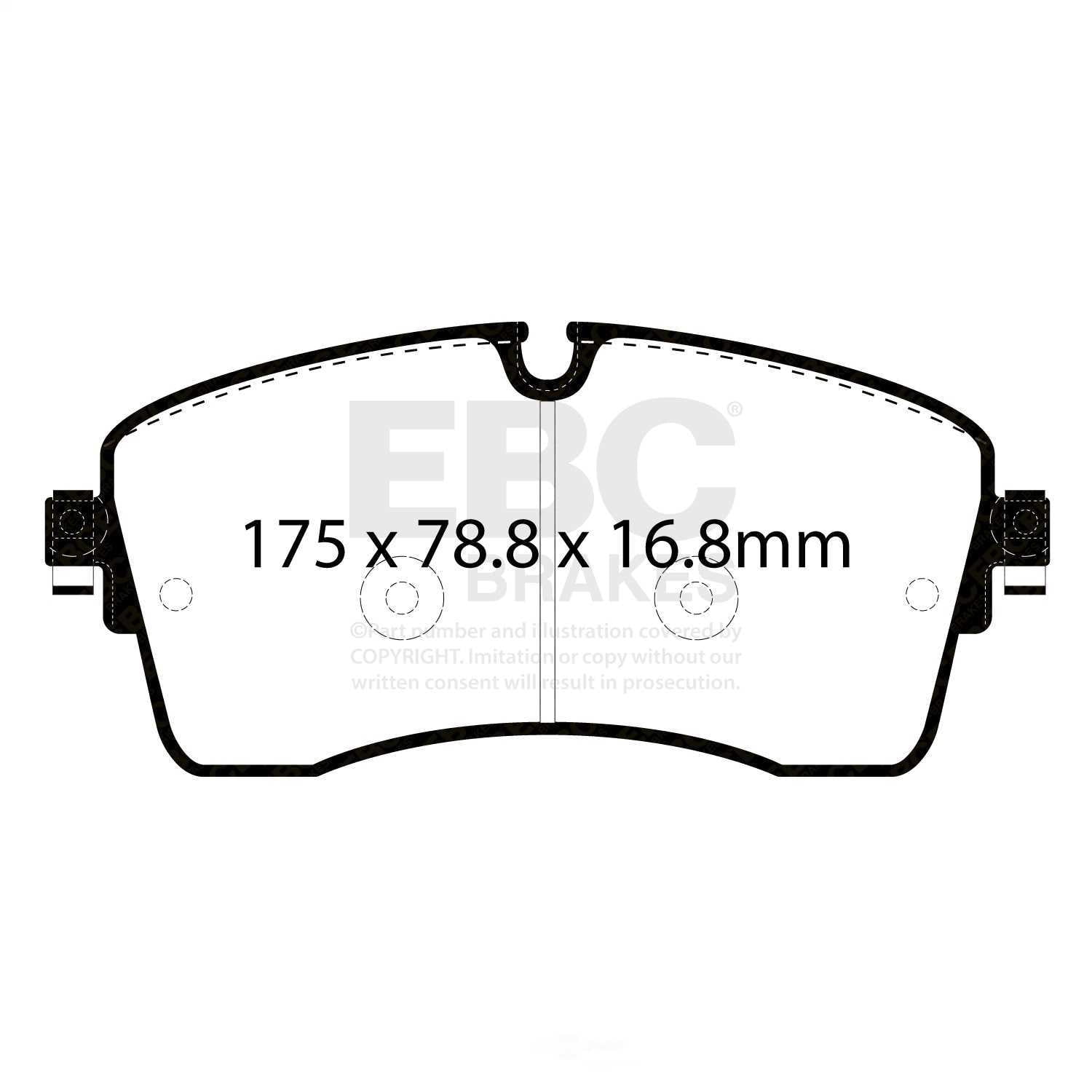 EBC Brakes Yellowstuff 4000 Series Street and Track Brake Pad Set Fits select: 2018-2022 LAND ROVER RANGE ROVER SPORT, 2020-2023 LAND ROVER RANGE ROVER EVOQUE