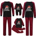 thumbnail image 5 of Family Christmas Pajamas Matching Sets Home Pjs Wine Glass Christmas Hat Print Long Sleeve Shirts and Plaid Pants Xmas Holiday Pajama Outfits, 5 of 5