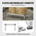 thumbnail image 4 of Newly Upgraded!VEVOR Aluminum Dunnage Rack Stationary Dunnage Rack 48' x 20' x 8' Storage Rack, 4 of 10