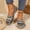 Beige, variant on Willtoo Women's Boho Slip-On Loafers Comfortable Flat Shoes with Soft Rubber Sole for Casual Outdoor Wear