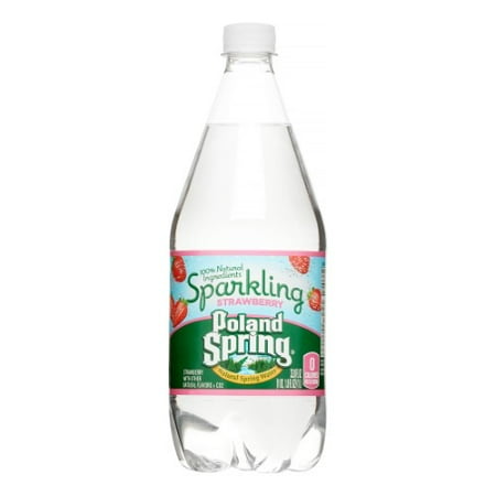 Poland Spring Sparkling Natural Spring Water, Strawberry, 33.8 Fl Oz, 12 Count - Walmart.com