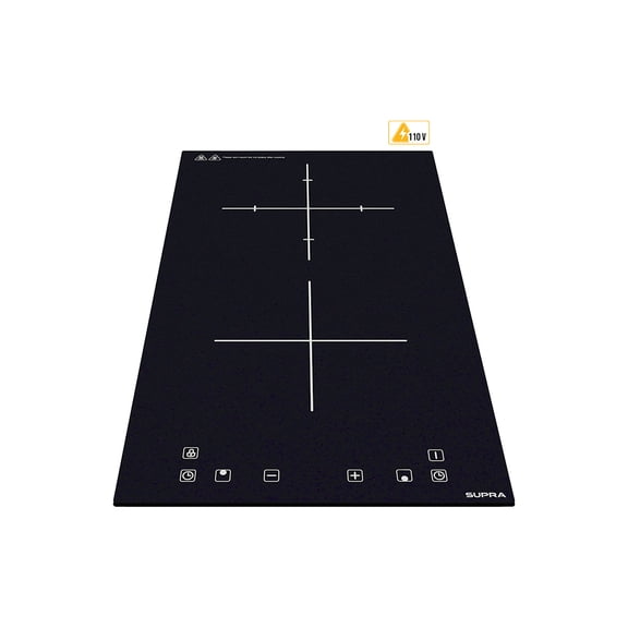 Parrilla de Empotrar de Inducción Magnética de 2 Quemadores Vertical SUPRA DUE-V