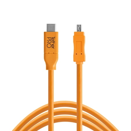 UPC: 0818307014572 | TetherPro USB-C to 2.0 Mini-B 8-Pin Cable  15   Orange