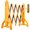 Black, variant on VEVOR Double Expandable Barricades, 20FT Expandable Safety Barrier, Flexible Mobile Barricade with Locking Casters, Portable Folding Security Gate Metal Traffic Fence for Patio Garden Stairway