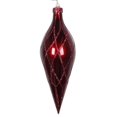 thumbnail image 1 of Vickerman MT198565D 12 in. Burgundy Glitter Net Finial Ornament, 1 of 2