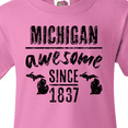 thumbnail image 4 of Inktastic Michigan Awesome Since 1837 Youth T-Shirt, 4 of 5