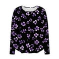 thumbnail image 5 of HomeDM Plus Size Tops for Women Floral Long Sleeve Shirts Crew Neck Casual Loose Fit Dressy Tees Tops, Sizes L-5XL, 5 of 6