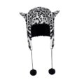 thumbnail image 3 of Gorro de peluche para disfrazarse, gorro cálido de invierno para escalar, fiestas y actividades al aire libre En y negro, 3 of 8