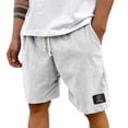 thumbnail image 2 of Resicozy Mens Corduroy Shorts Casual Elastic Waist Drawstring 2026 Summer Beach Lounge Short with Pockets White 5XL, 2 of 6