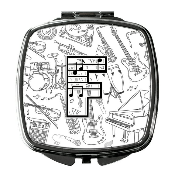 Letter F Musical Note Letters Compact Mirror