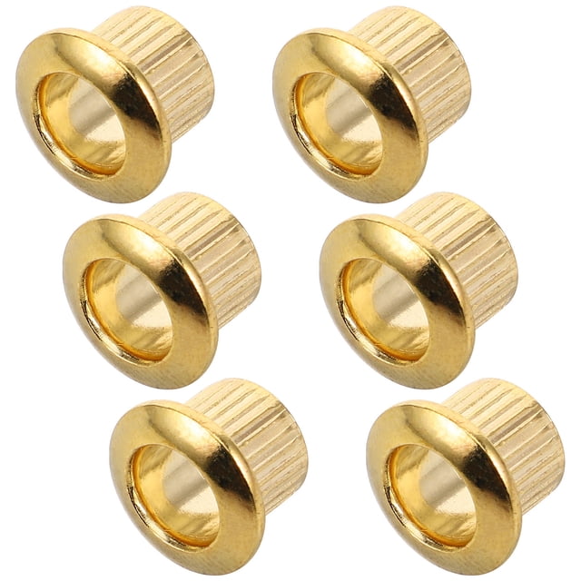 VERDANVERSE 6Ud Ferrules De Metal Dorado Para Guitarra Con Espaciadores Y Anillos De Ajuste