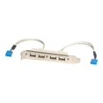 thumbnail image 3 of StarTech.com 4 Port USB A Female Slot Plate Adapter - USB panel - 4 pin USB Type A (F) (USBPLATE4) - USB panel - USB (F) to 9 pin IDC (F), 3 of 4