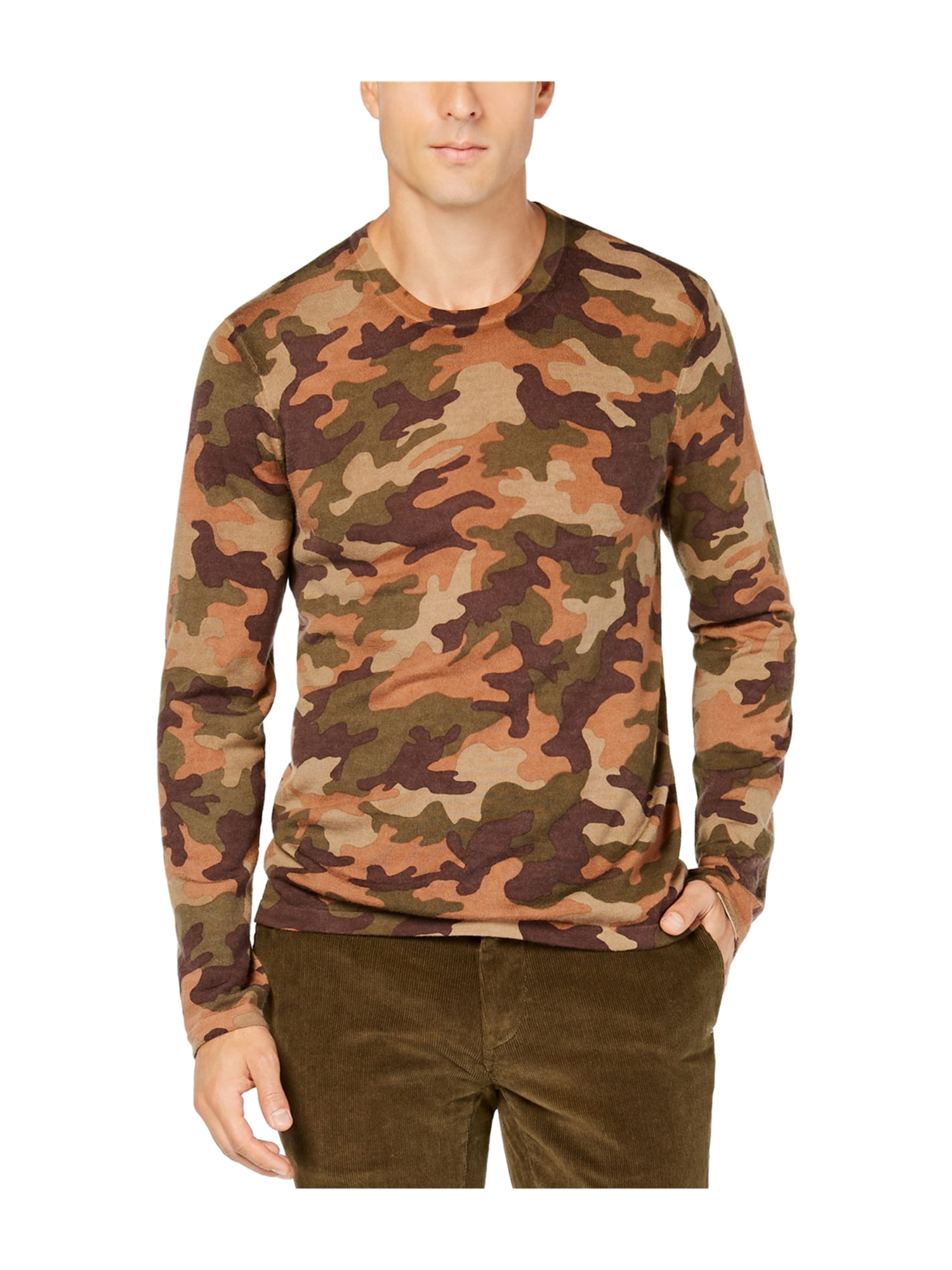 Michael Kors Mens Camo Pullover Sweater 