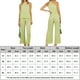 thumbnail image 2 of Traje De Salón De 2 Piezas Traje de salón de 2 piezas para mujer Conjunto elegante de 2 piezas a juego Ropa de uso diario simple y cómoda Cgtredaw Verde M para Mujer, 2 of 6