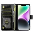 thumbnail image 2 of Leather Wallet Case with Zipper Pocket for iPhone 16e - Black, 2 of 5