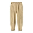 thumbnail image 6 of Zshosam Athletic Jogger Boys Boys Cargo Joggers Pants Kids Elastic Waist Trousers Size 6T 7T,(Khaki 6-7 Years), 6 of 6