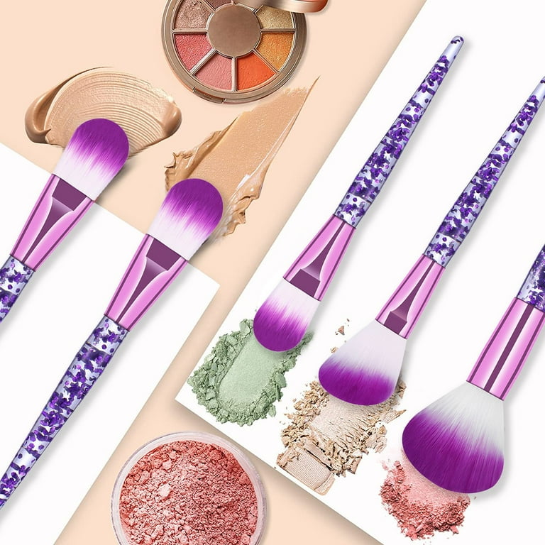 zttd dazzled glitter makeup brush set bling cute brushes sets for face eye eyeshadow lip blushsfor face eye eyeshadow lip blush Walmart