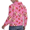 thumbnail image 6 of Naloa Strawberry Cake Men's Casual Hooded Collar Drawstring Hoodies Pullover Sweatshirts Casual Long Sleeve Shirts-4X-Large, 6 of 7