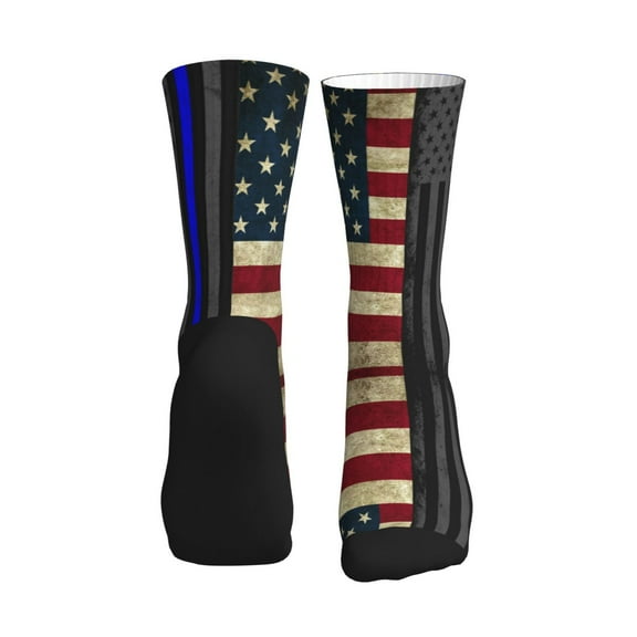 Men Women Usa Flag Novelty Soft Funny Dress Crew Socks