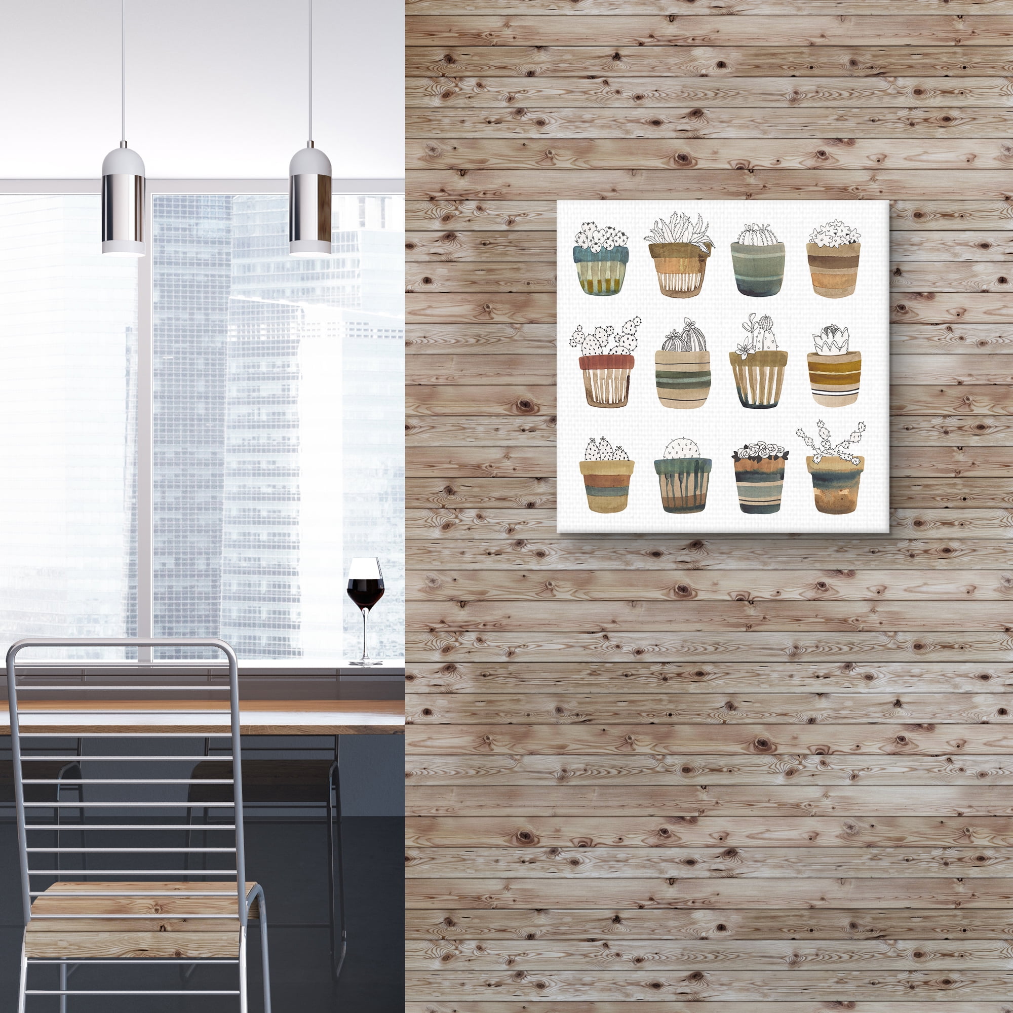 Cactus Collective by Sandra Jacobs Potted Cactus Canvas Art