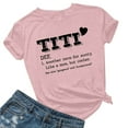 thumbnail image 3 of QIPOPIQ T-Shirt Graphique à Manches Courtes Imprimé Lettres Décontracté Col Rond pour Femmes Été Liquidation, 3 of 4