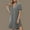 Gray, variant on Abomasnow Women's Nightgown Short Sleeve Button Up Sleepshirt Solid Color Mini Length Sleepwear Comfy Night Dress for Women